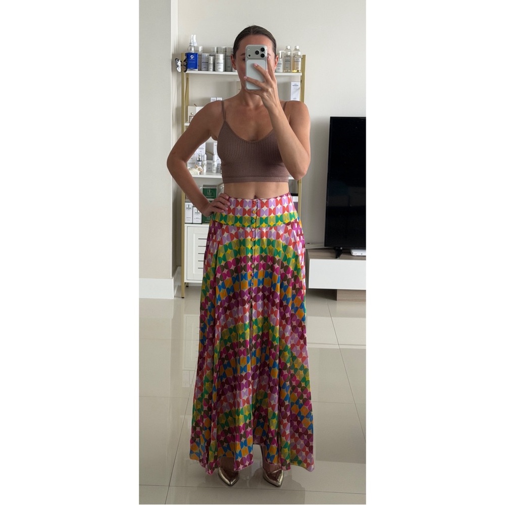 LA DoubleJ Multicolor Geometric Maxi Skirt - Picture 4 of 5